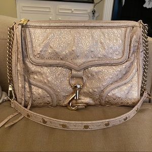 Rebecca Minkoff MAC bag metallic pink champagne